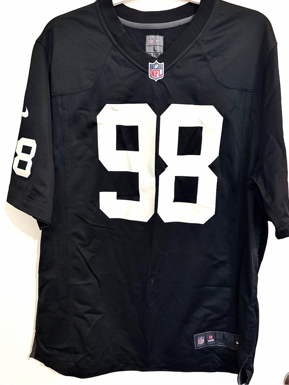 Nike Official NFL Gear Black Max Crosby Raiders Jersey